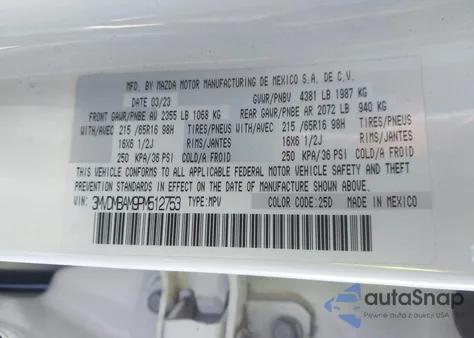 2023 Mazda Cx-30 2.5 S из США, поврежденный, VIN 3MVDMBAM9PM512753